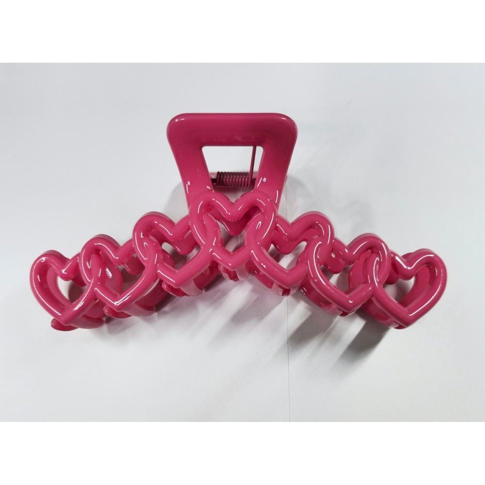 Pink Heart Claw Clip Girly Cute Hair Accessory Valentine's Day NEW